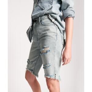 New One Teaspoon Salty Dog Cutoff Trucker Shorts $112 SIZE 26 Distressed